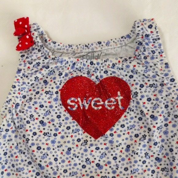 child of mine blue floral graphic swing tank top 24 months baby girl - Picture 2 of 6